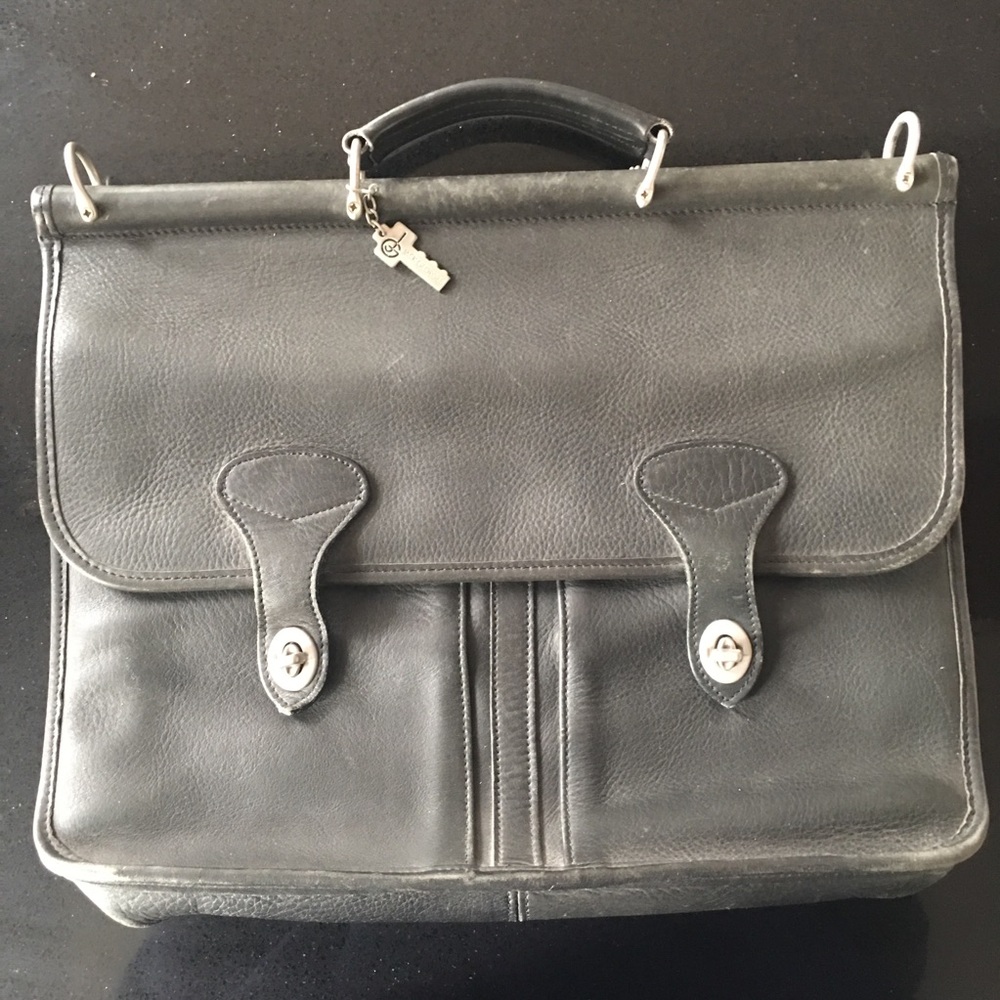 Vintage (1990) Leather Briefcase Jack Georges